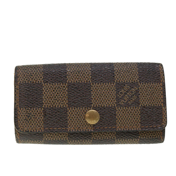 LOUIS VUITTON Damier Ebene Multi Cles 4 Key Case N62631 LV Auth 55068 - Picture 13 of 16